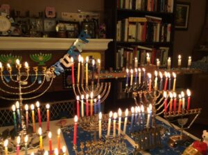 Chanukah picture of many menorahs