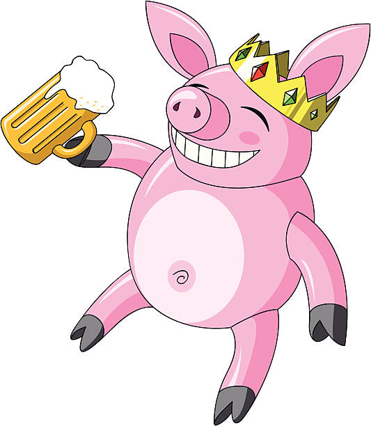 This image has an empty alt attribute; its file name is drunk-pig-king.jpg